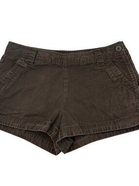 Old Navy Shorts Women’s Size 6 Brown Perfect Mid Rise Utility Side Zipper